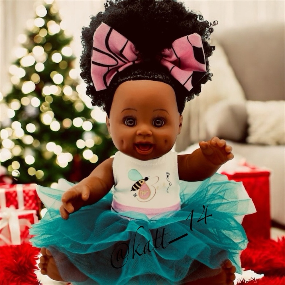 Orijin Bees Positively Puffy Baby Bee 12” Doll With Black/Brown Skin Tone